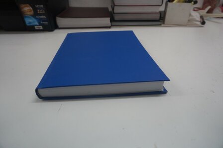 blauw linnen boek a4