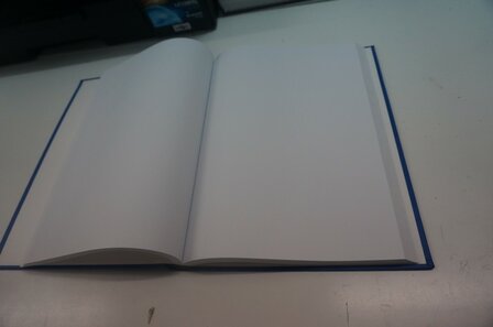 blauw linnen boek a4