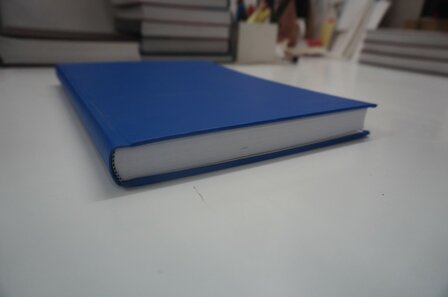 blauw linnen boek a4