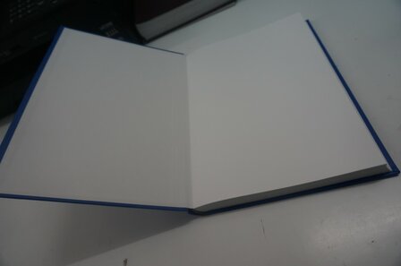 blauw linnen boek a4