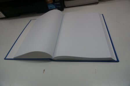 blauw linnen boek a4