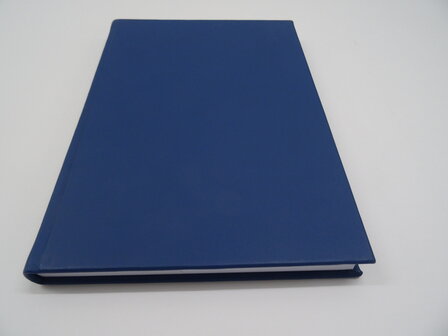 Blauw lederen notitieboek a4