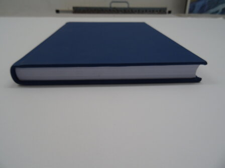 Blauw lederen notitieboek a4