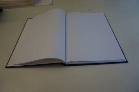Blauw lederen notitieboek a4