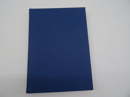 Blauw lederen notitieboek a4