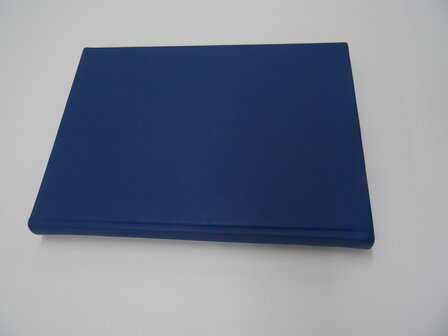 Blauw lederen notitieboek a4