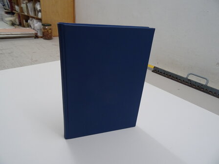 Blauw lederen notitieboek a4