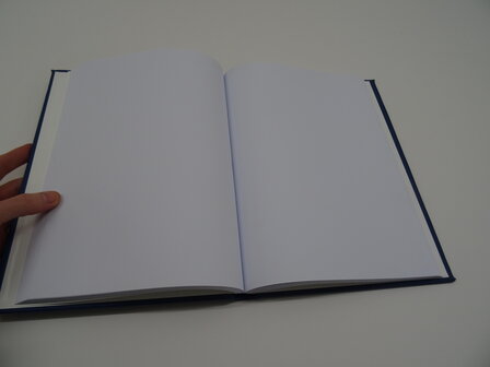 Blauw lederen notitieboek a4
