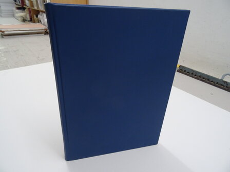 Blauw lederen notitieboek a4
