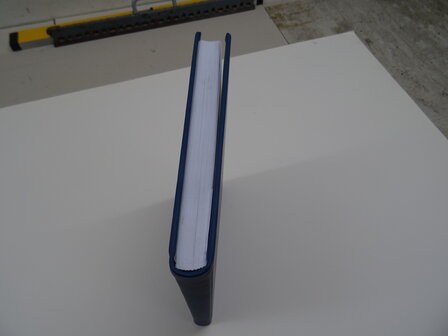 Blauw lederen notitieboek a4