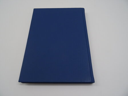 Blauw lederen notitieboek a4