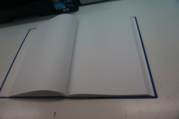 blauw linnen boek a4