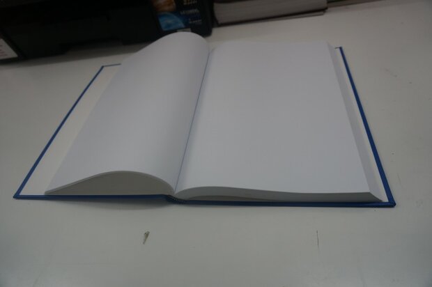 blauw linnen boek a4