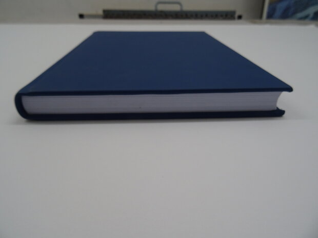 Blauw lederen notitieboek a4
