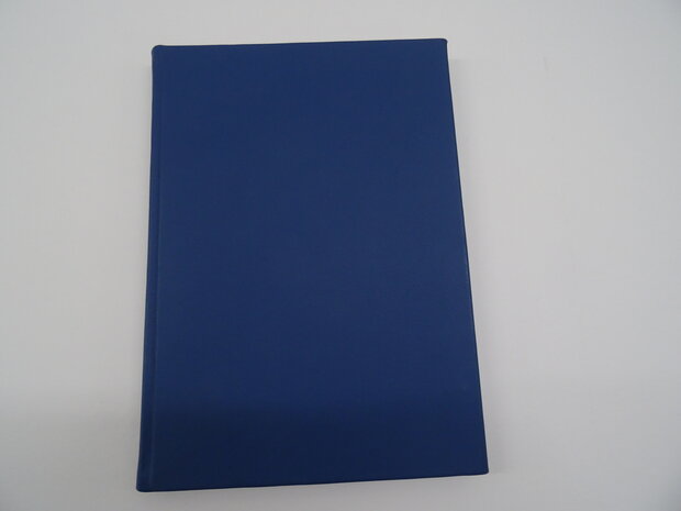 Blauw lederen notitieboek a4
