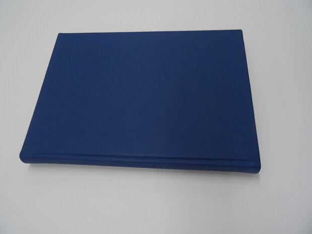 Blauw lederen notitieboek a4