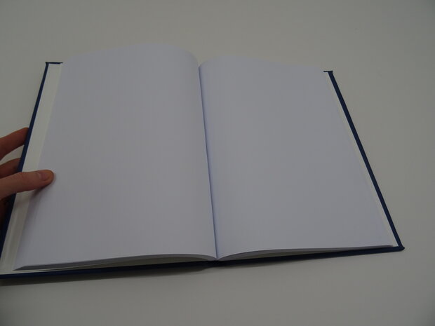 Blauw lederen notitieboek a4