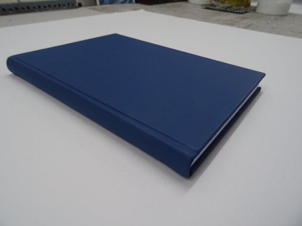 Blauw lederen notitieboek a4