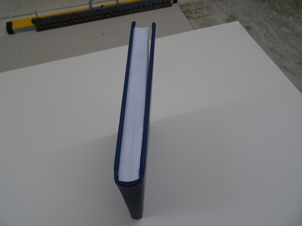 Blauw lederen notitieboek a4